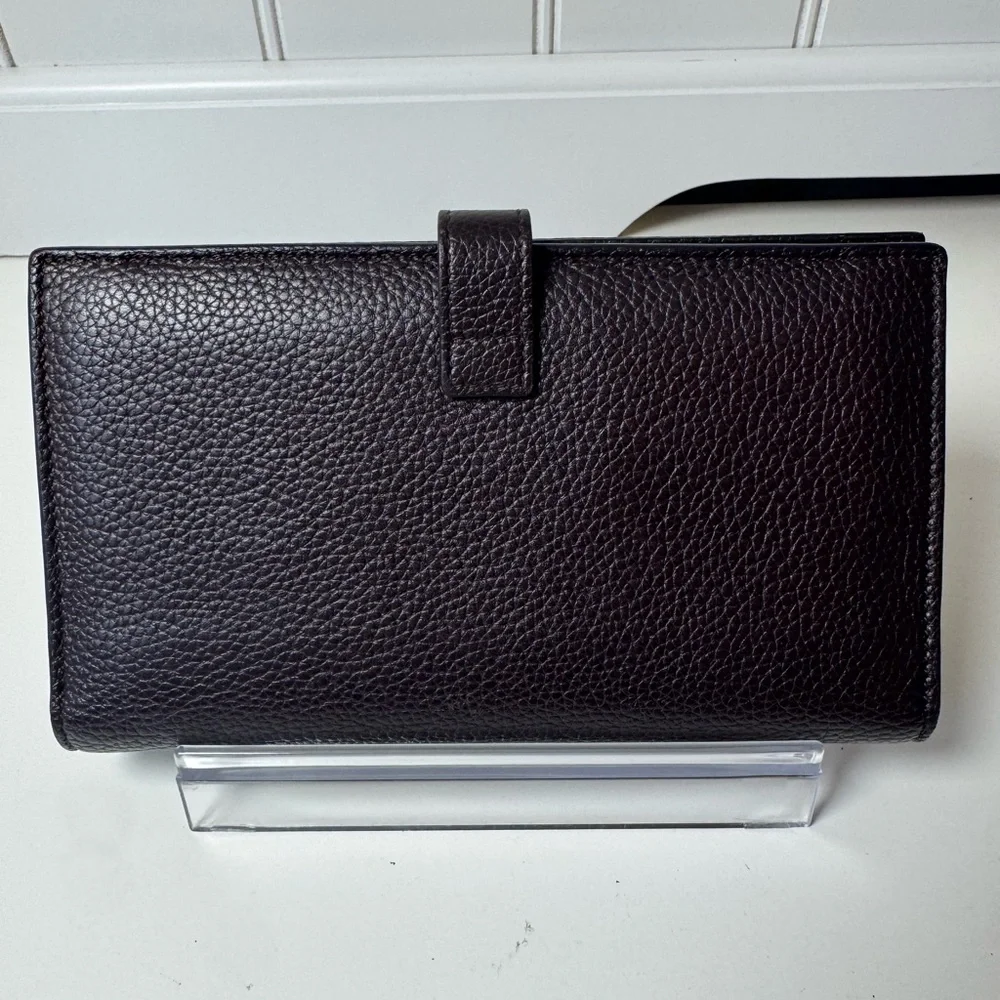 Yves Saint Laurent Women’s Brown Leather Long Wallet - Picture 2 of 16